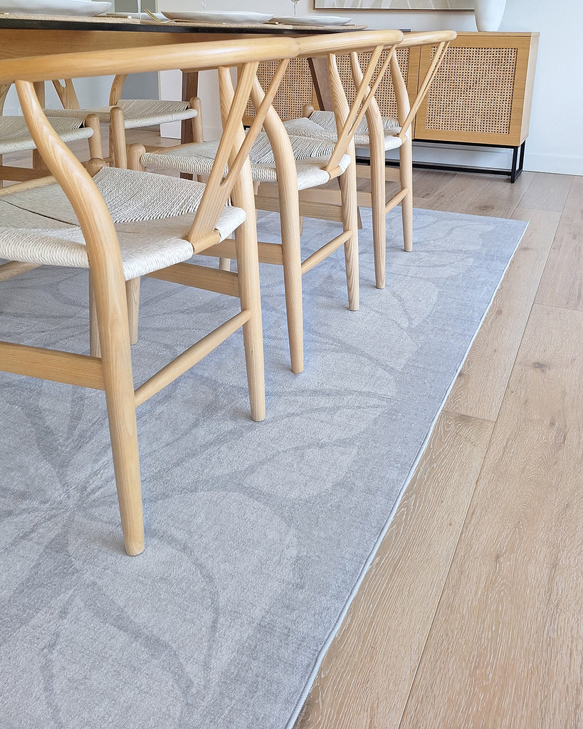 Rana Blue Botanical Washable Rug