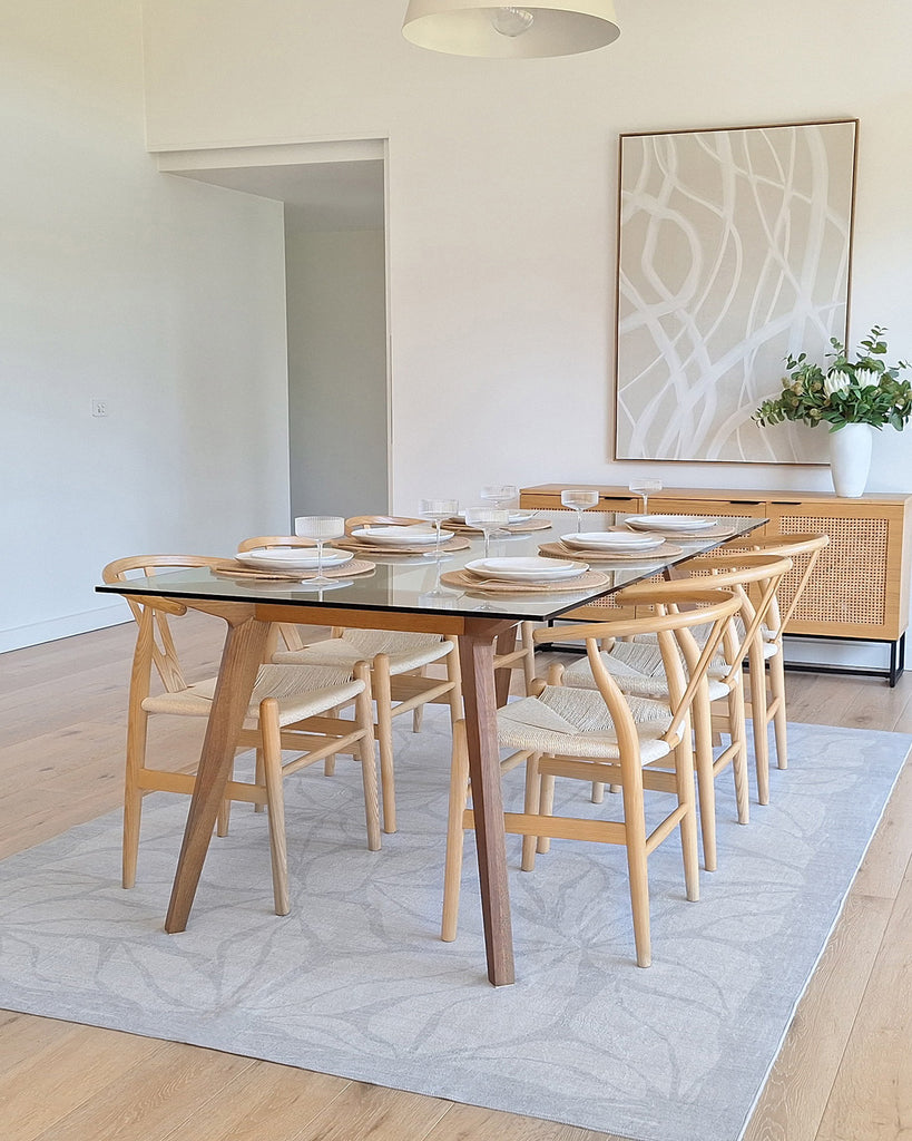 Rana Blue Botanical Washable Rug