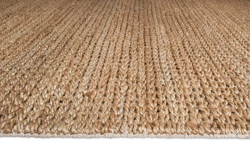 Indigo Natural Tan Braided Jute Rug