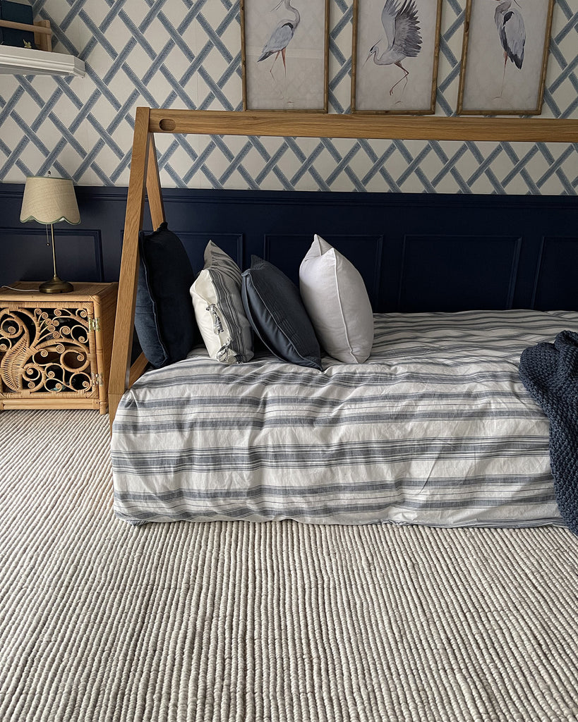 Reema Ivory Cream Jute and Wool Textured Rug