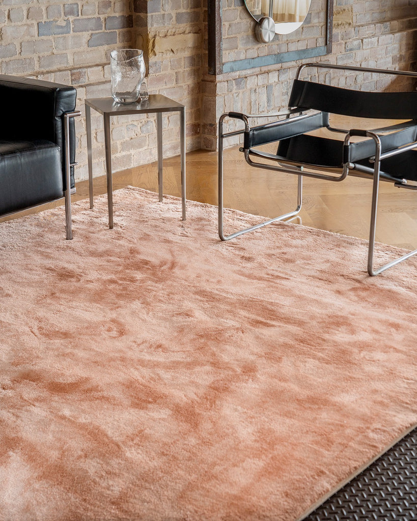 Reese Warm Peach Shag Rug
