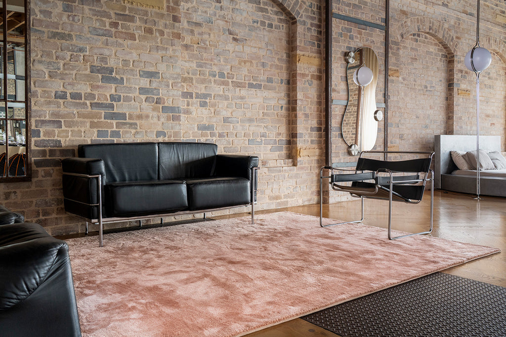 Reese Warm Peach Shag Rug