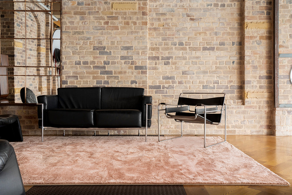 Reese Warm Peach Shag Rug