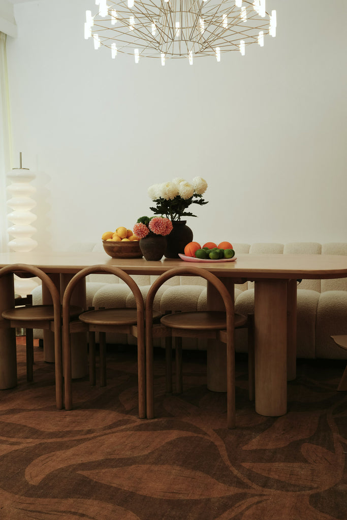 Rhea Brown Botanical Washable Rug