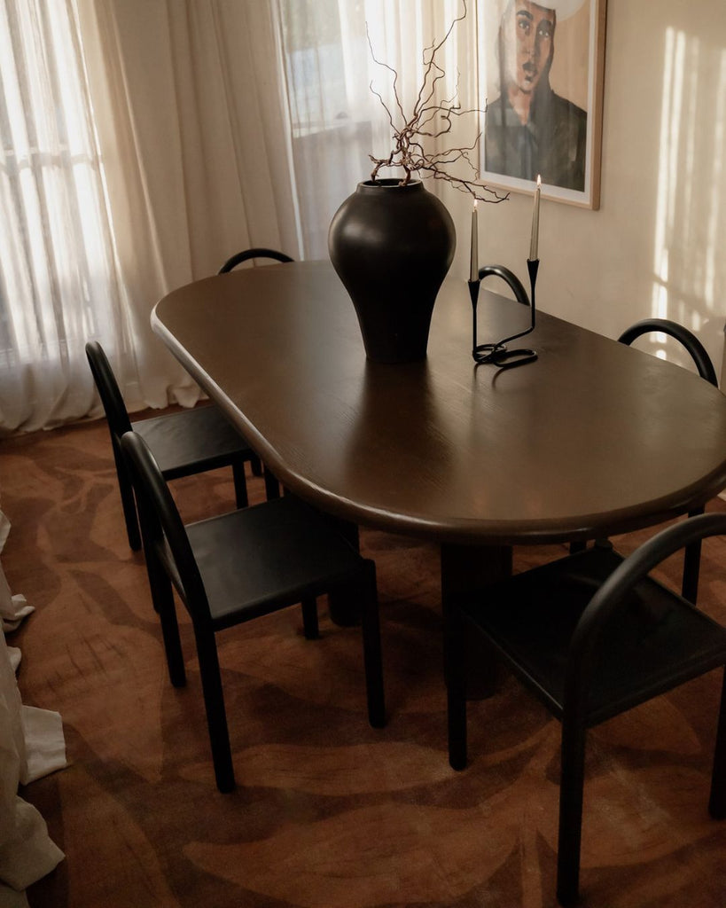 Rhea Brown Botanical Washable Rug