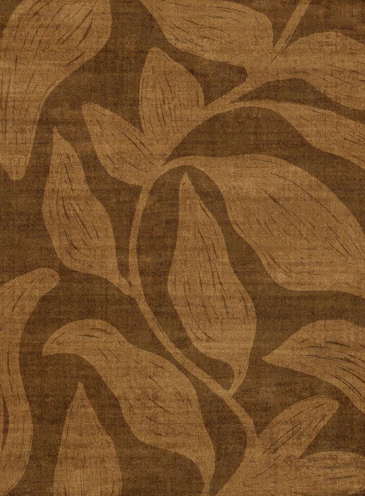 Rhea Brown Botanical Washable Rug