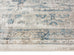 Rhona Blue And Grey Distressed Floral Runner Rug