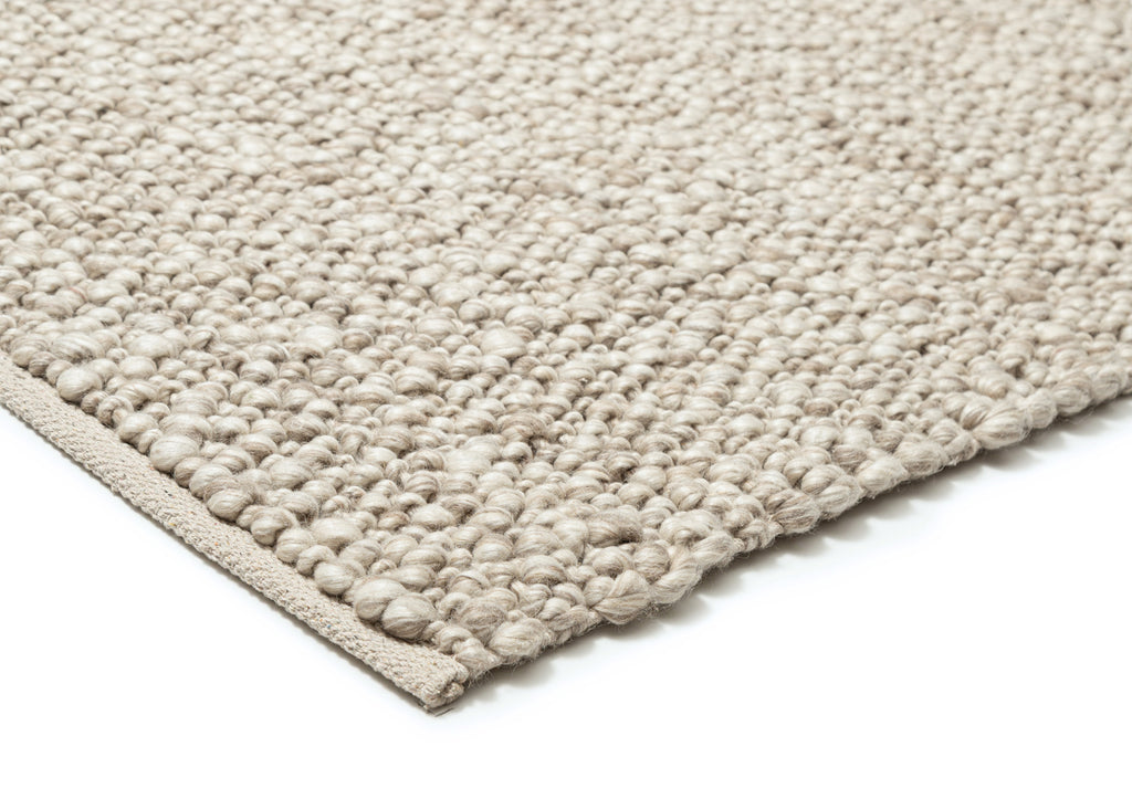 Rila Cream and Beige Marbled Wool Rug