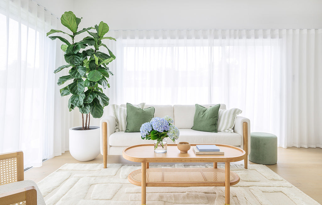 Rolini Ivory Abstract Textured Wool Rug