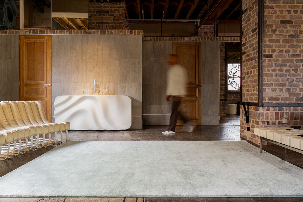 Romilly Sage Green Shag Rug