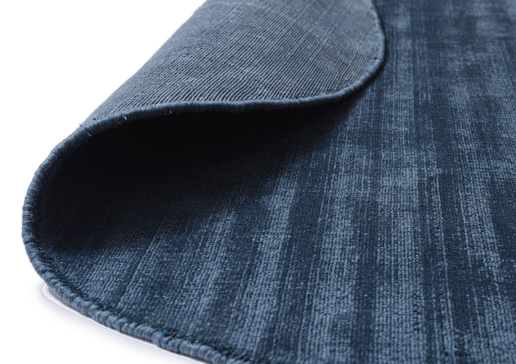 Rooney Navy Handwoven Round Rug