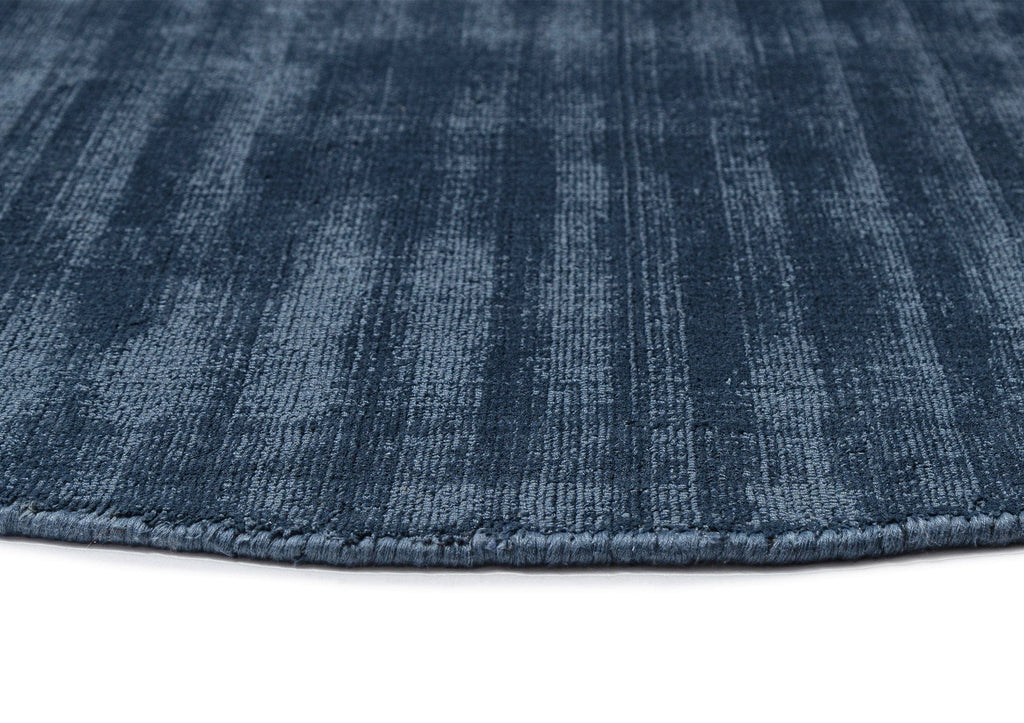 Rooney Navy Handwoven Round Rug
