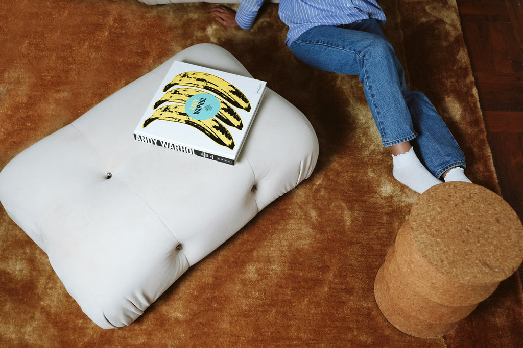 Rozanda Brown Bordered Shag Rug