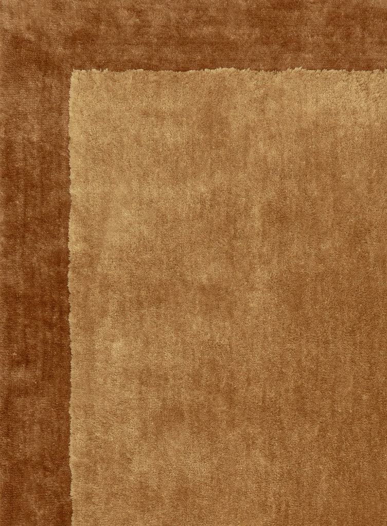 Rozanda Brown Bordered Shag Rug