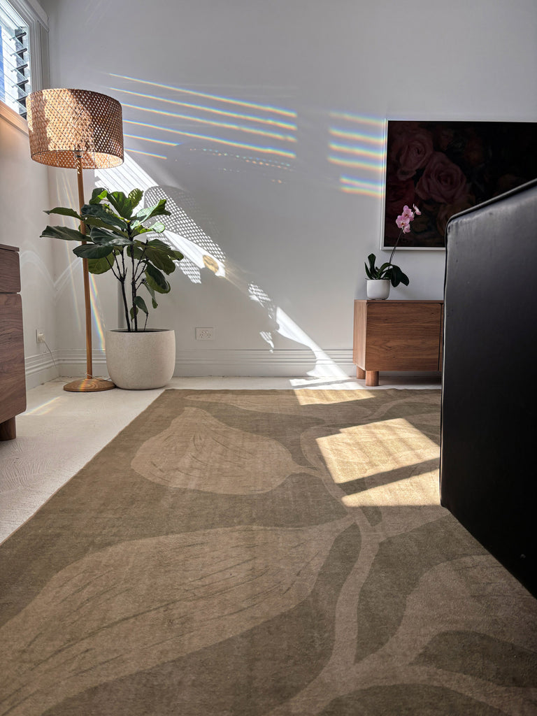 Rua Olive Botanical Washable Rug