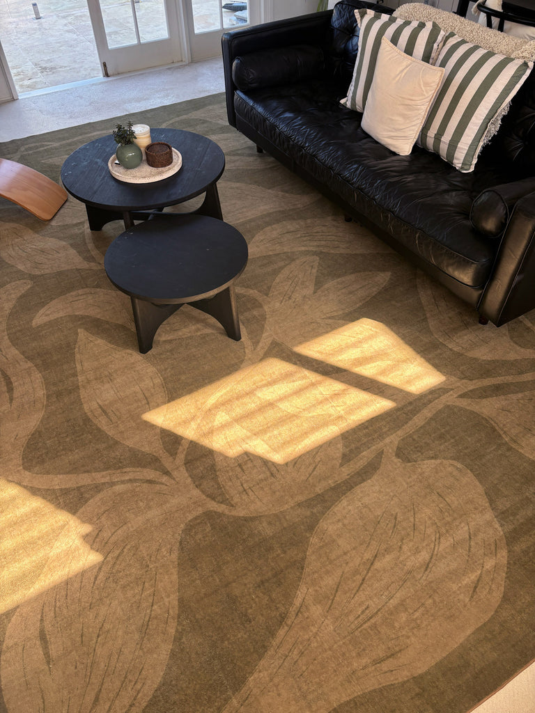 Rua Olive Botanical Washable Rug