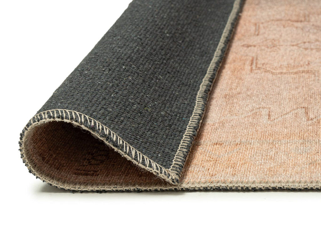 Sabine Cream and Rust Medallion Washable Runner Rug