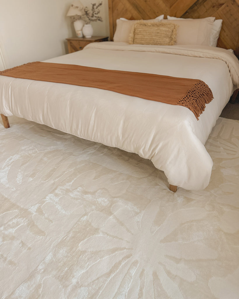 Salah Textured Abstract Neutral Washable Rug