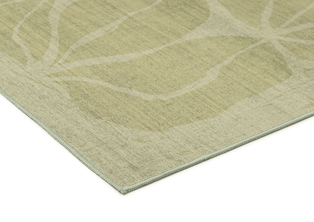 Savona Green Botanical Washable Rug