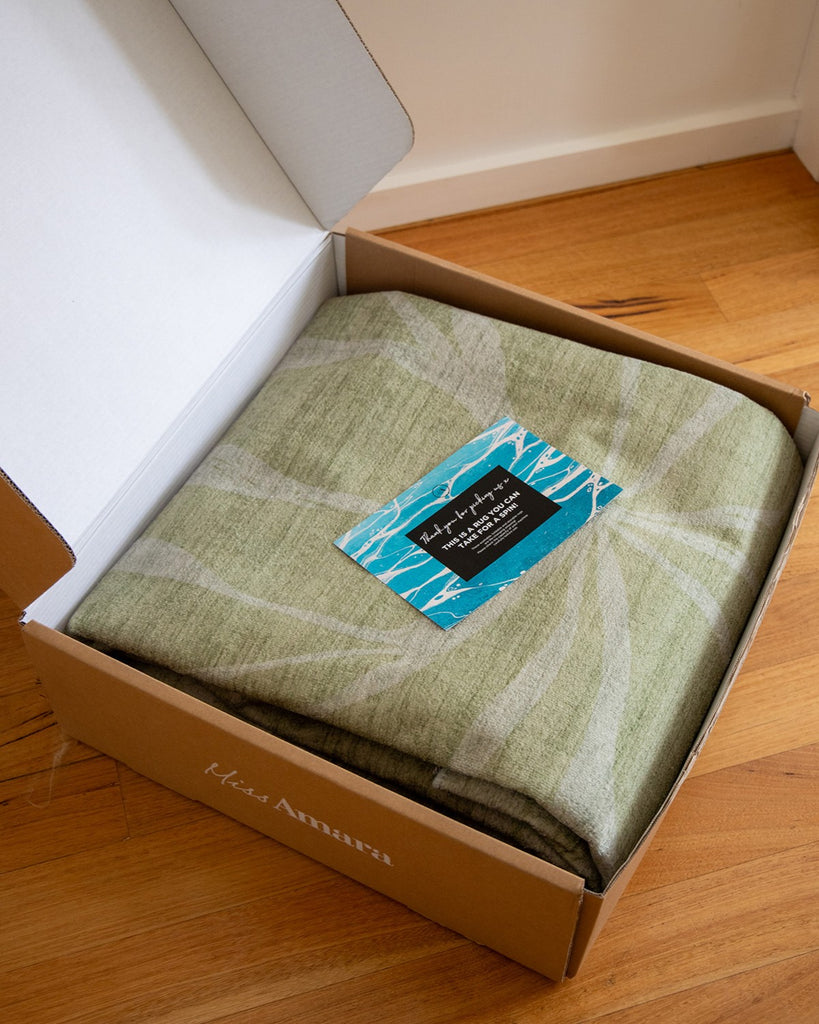 Savona Green Botanical Washable Rug