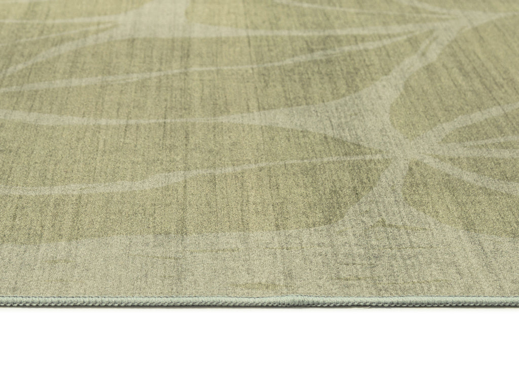 Savona Green Botanical Washable Rug