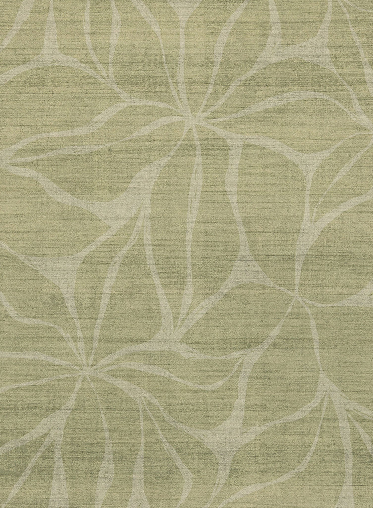 Savona Green Botanical Washable Rug