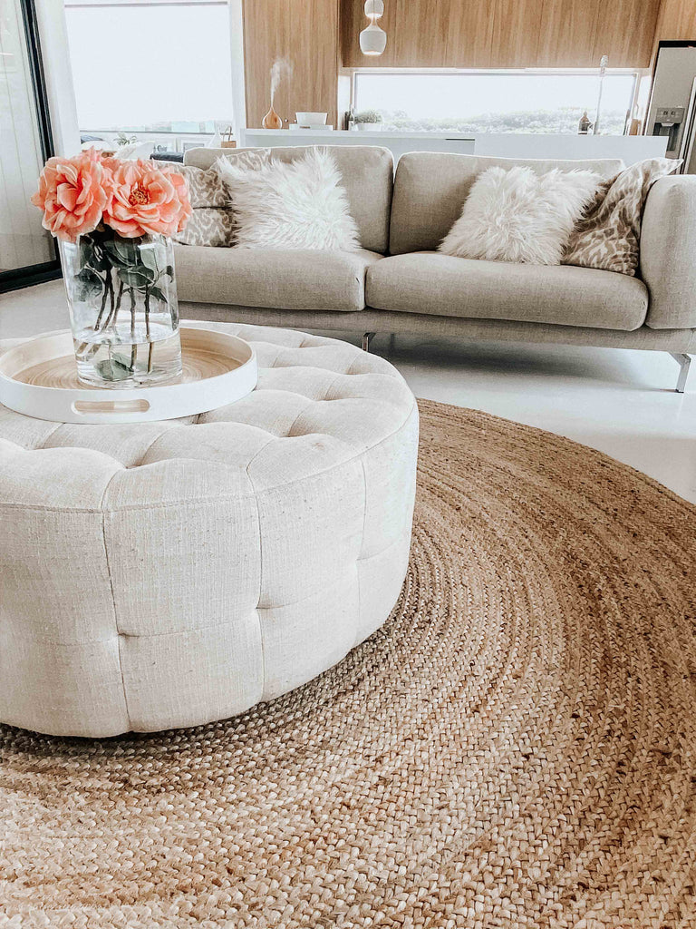 Sayulita Natural Hand-Braided Round Jute Rug