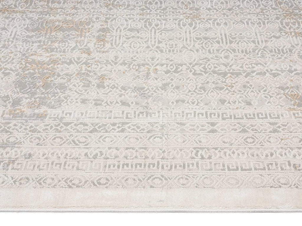 Seda Cream Ivory And Grey Traditional Floral Rug