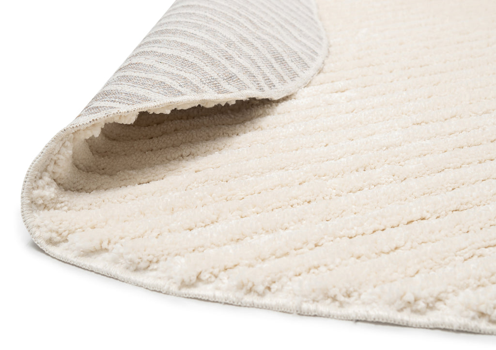 Senna Ivory Striped Round Rug