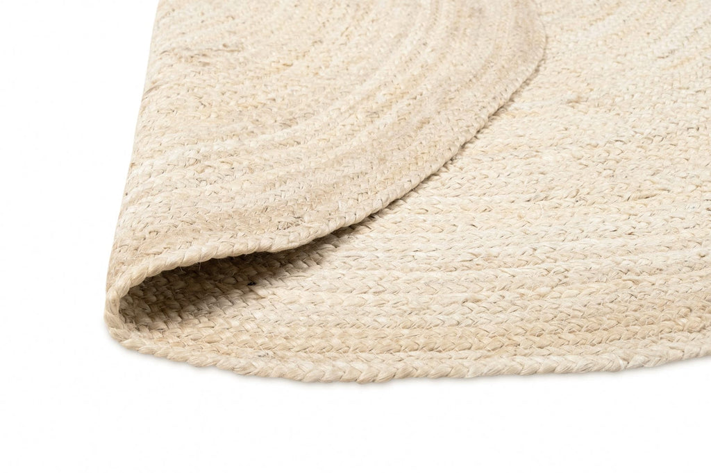 Sete Bleached Hand-Braided Round Jute Rug