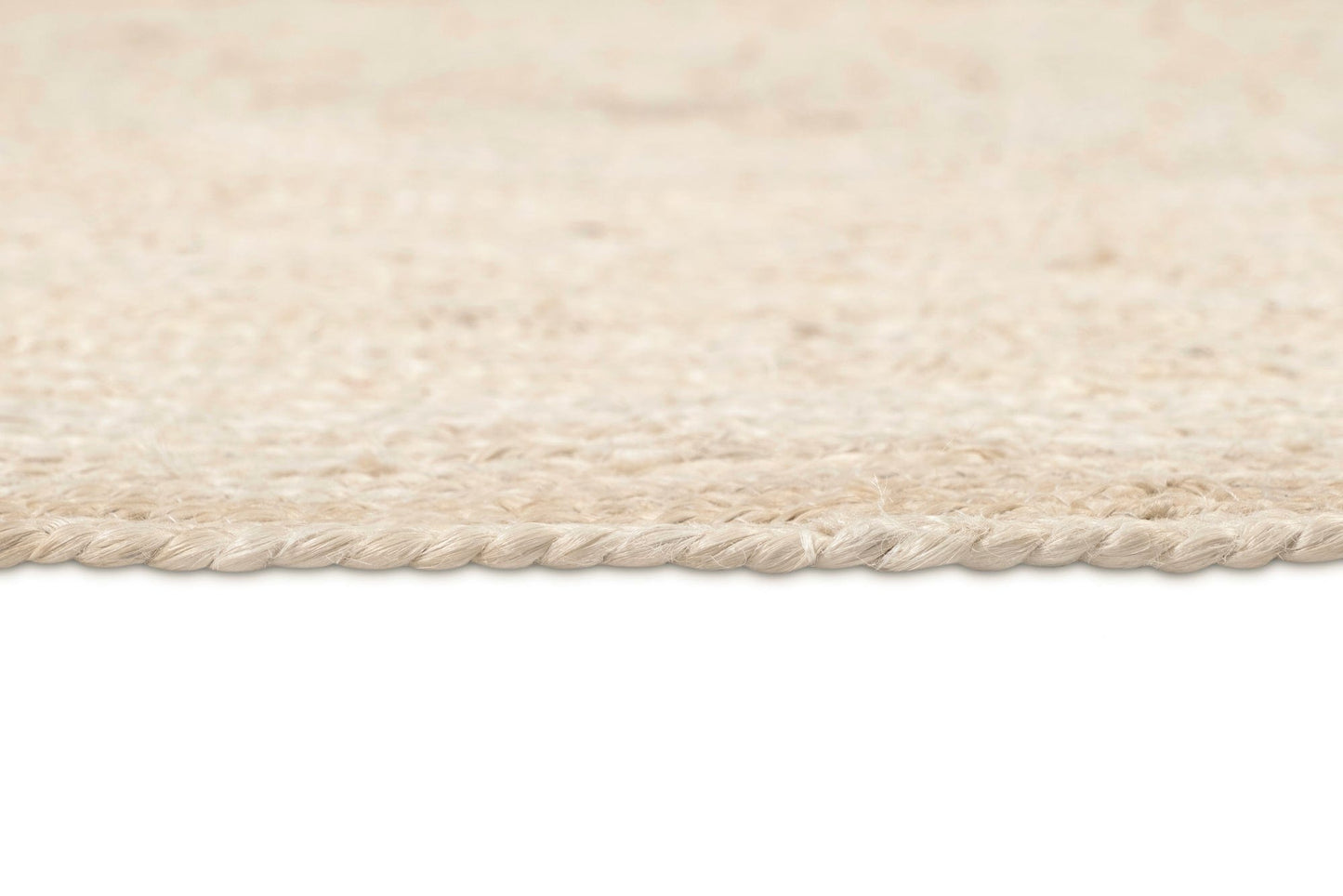 Sete Bleached Hand-Braided Round Jute Rug
