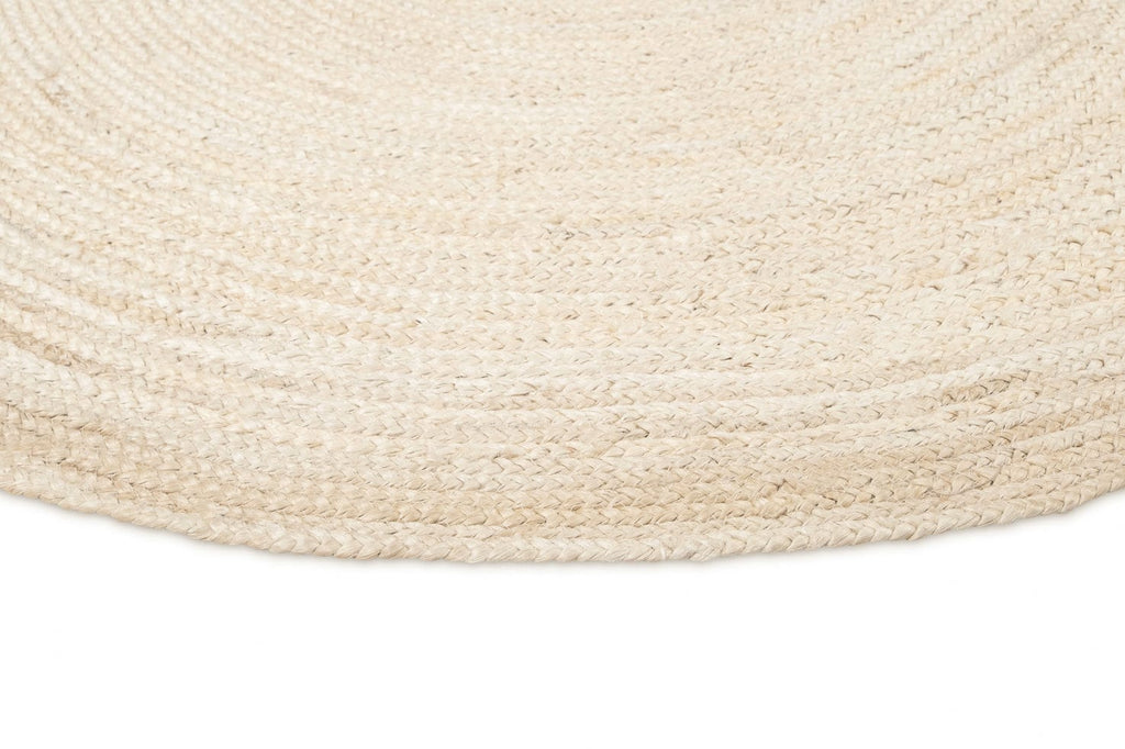 Sete Bleached Hand-Braided Round Jute Rug