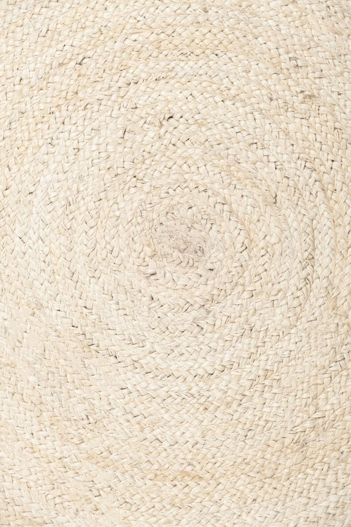 Sete Bleached Hand-Braided Round Jute Rug