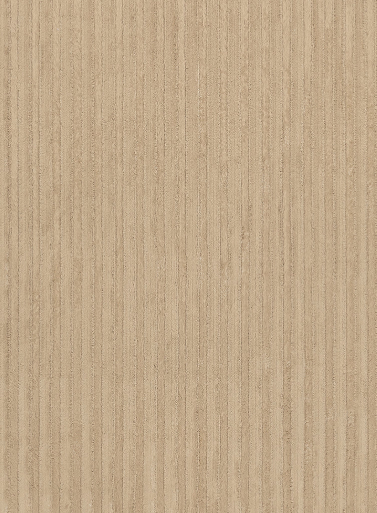 Sitti Beige Striped Washable Faux Fur Runner Rug