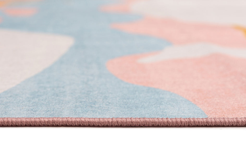Sorata Pink and Blue Pastel Abstract Rug
