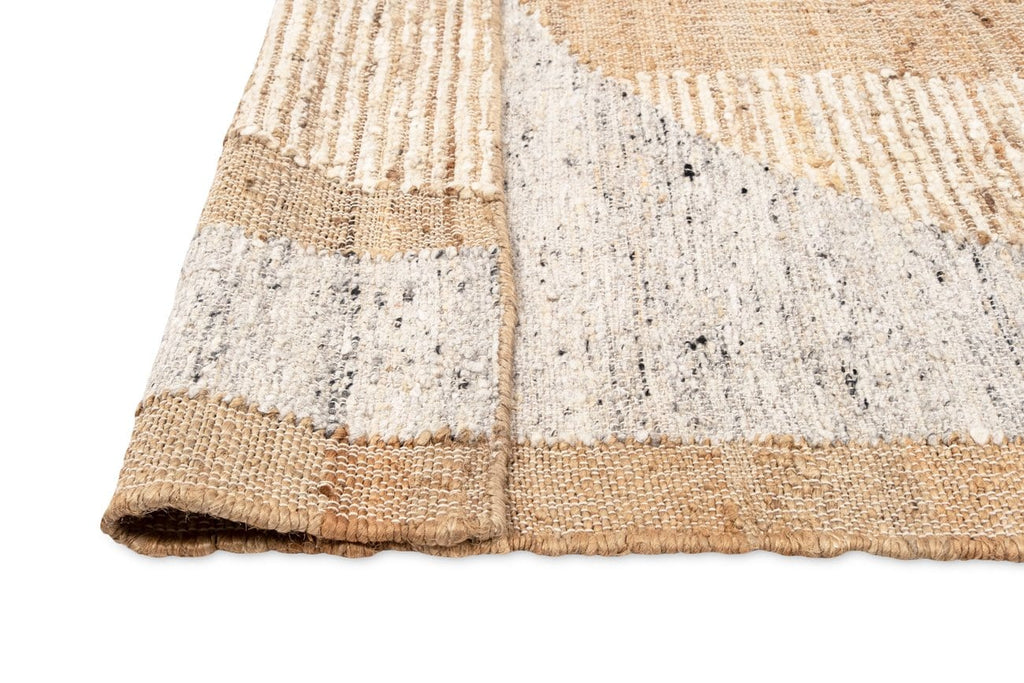 Soto Brown Cream and Grey Modern Jute Rug