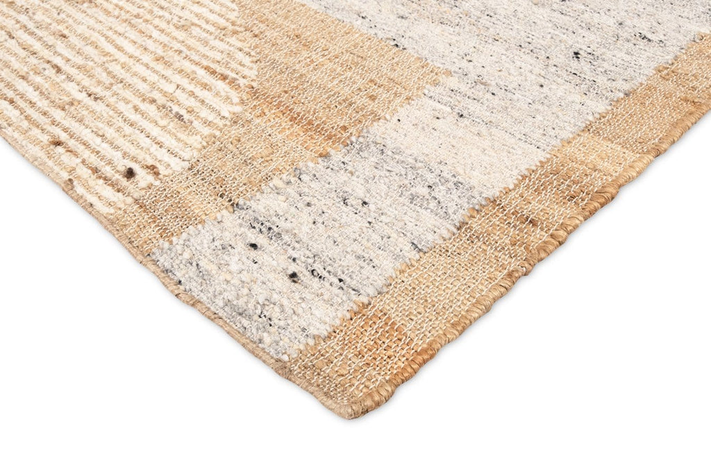 Soto Brown Cream and Grey Modern Jute Rug
