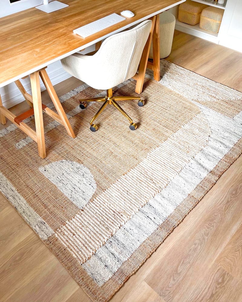 Soto Brown Cream and Grey Modern Jute Rug