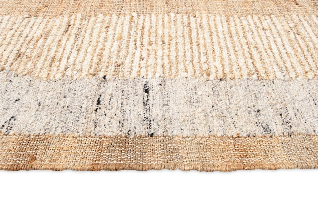 Soto Brown Cream and Grey Modern Jute Rug