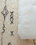 Tabitha Cream & Black Tribal Shag Rug