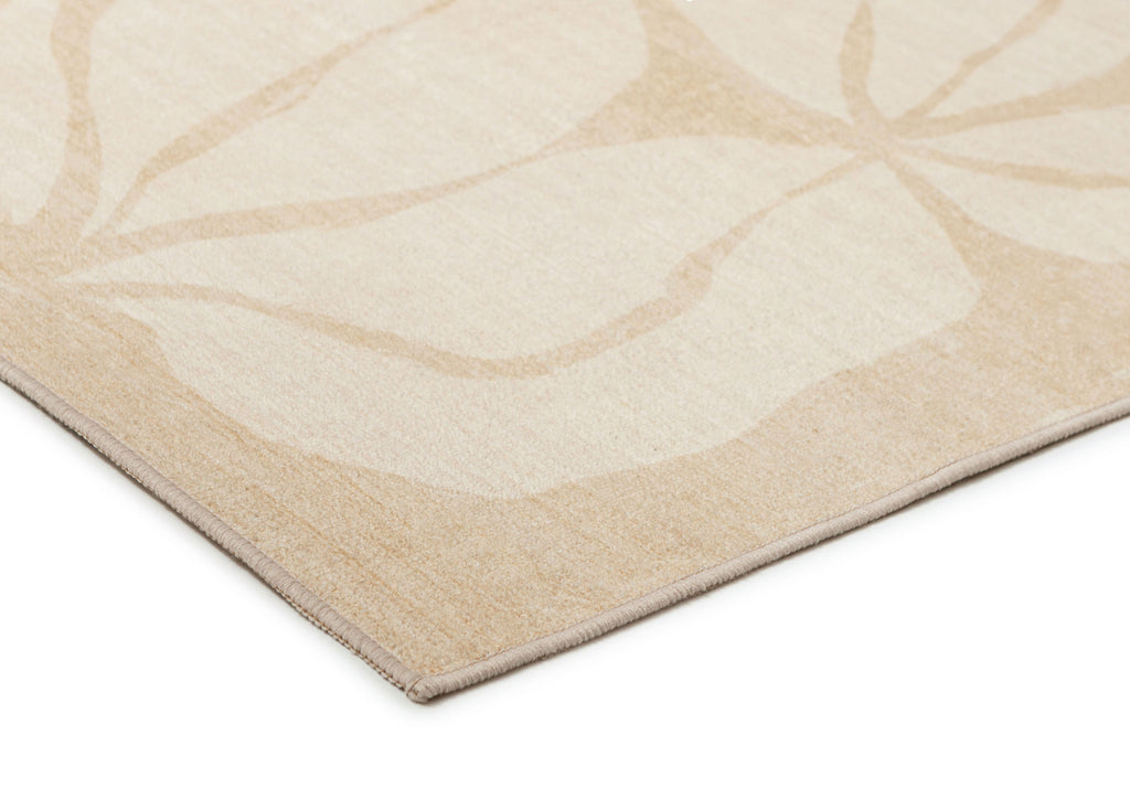 Talari Warm Yellow Botanical Washable Rug