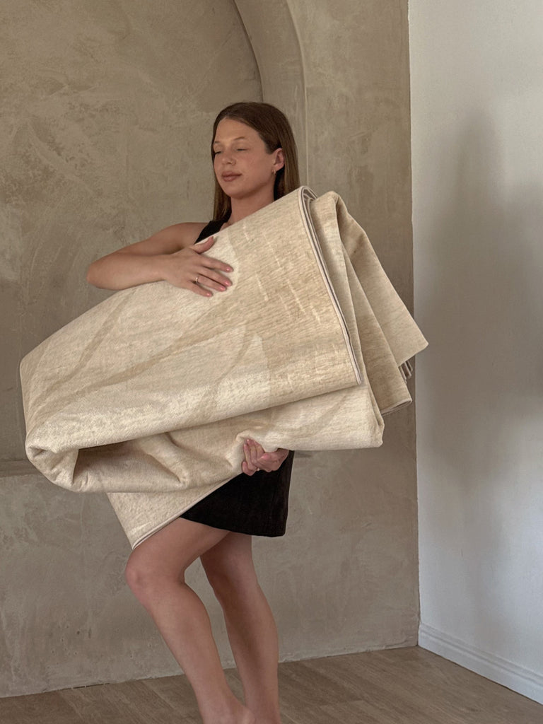 Talari Warm Yellow Botanical Washable Rug