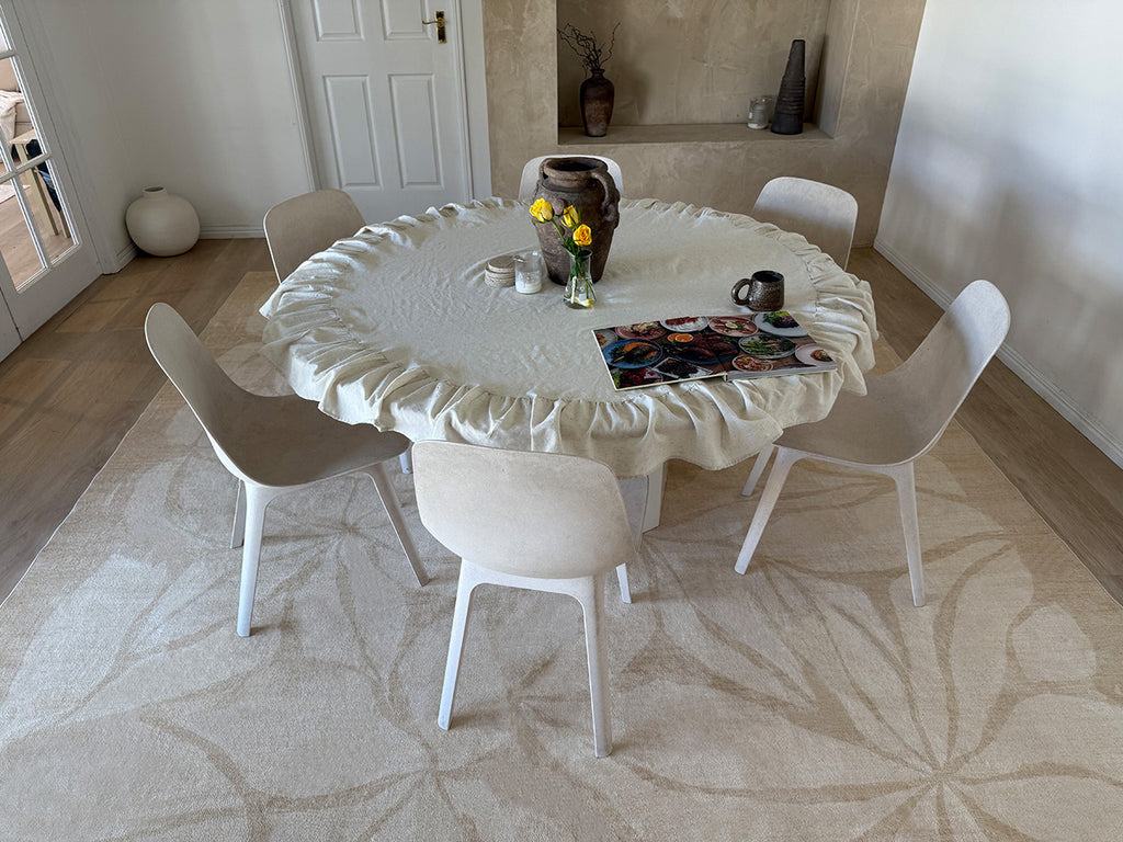 Talari Warm Yellow Botanical Washable Rug