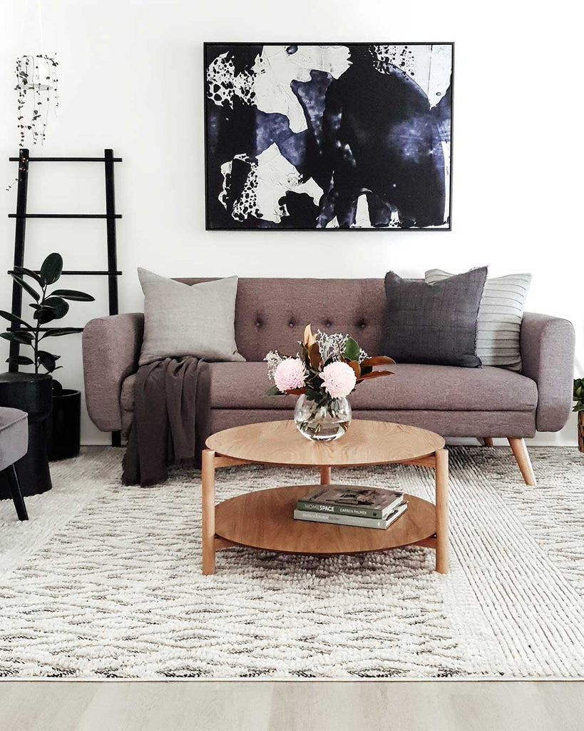 Talia Ivory Black Tribal Rug *NO RETURNS UNLESS FAULTY