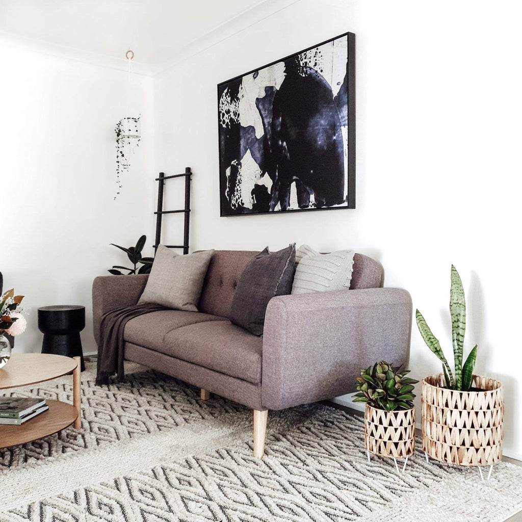 Talia Ivory Black Tribal Rug *NO RETURNS UNLESS FAULTY