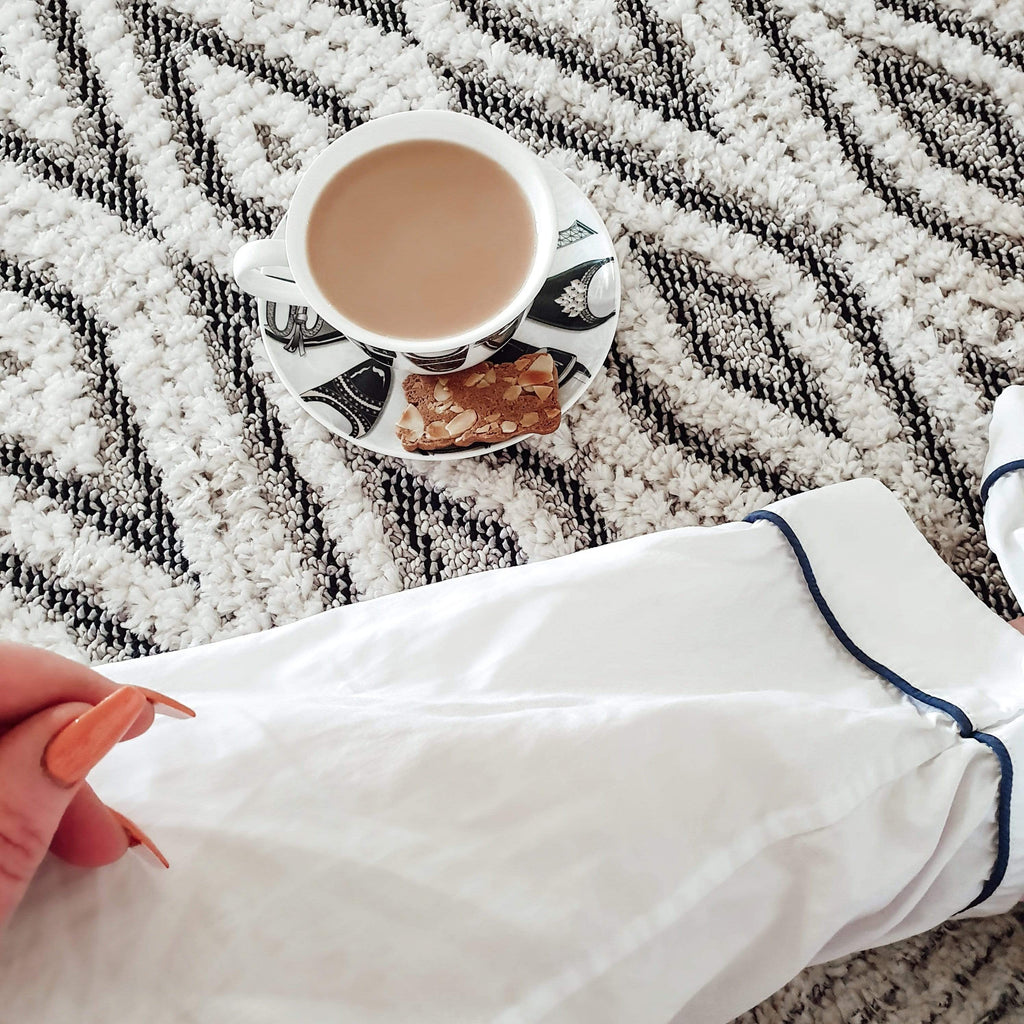 Talia Ivory Black Tribal Rug *NO RETURNS UNLESS FAULTY