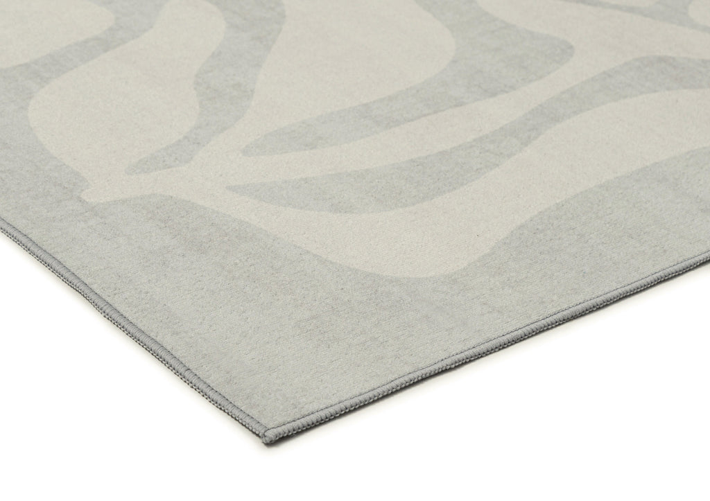 Tani Grey Botanical Washable Rug