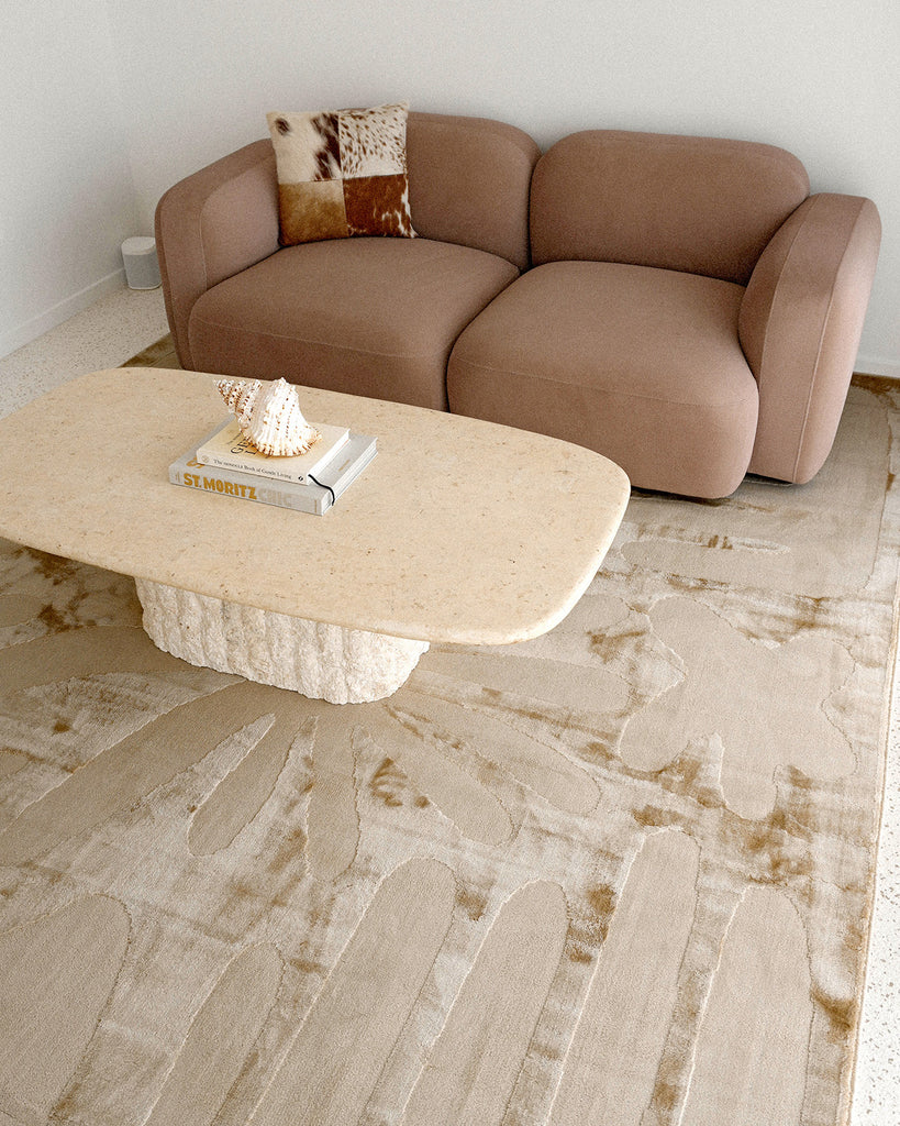 Tann Textured Abstract Neutral Washable Rug