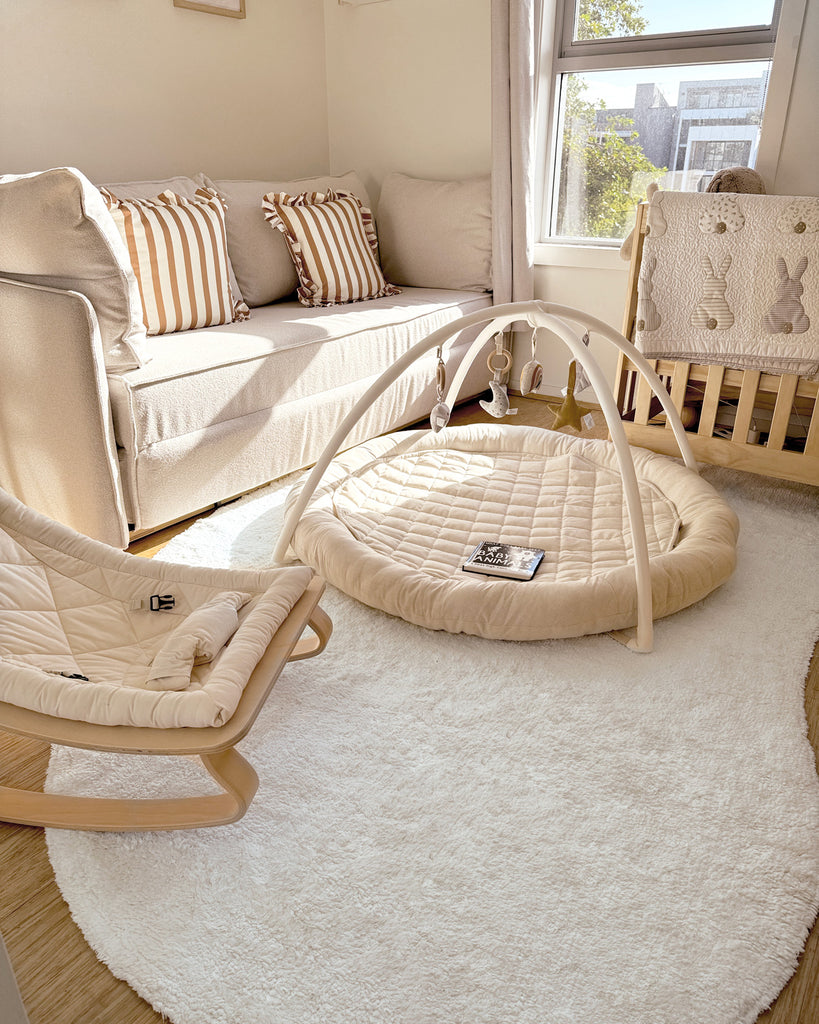 Tasha Modern Cream Cotton Washable Rug