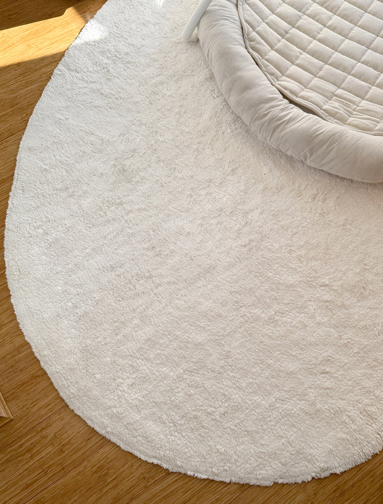 Tasha Modern Cream Cotton Washable Rug